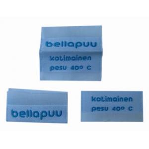 Smooth Appearance Woven Garment Labels Custom Size  Heat Cut Border