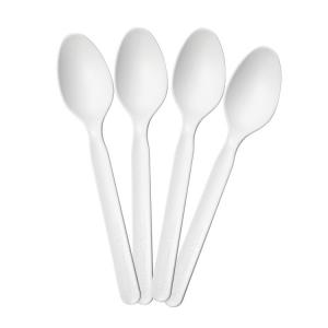 White Biodegradable Plastic Cutlery , Compostable Eco Friendly Disposable Cutlery