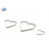 China RK Bakeware China Foodservice NSF Heart Shape Cake Baking Mold , Stainless Steel Heart Molding Mousse Cake Rings wholesale