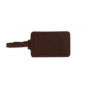 Cow Split Leather Luggage Tags With Printed / Embossed Custom Logo