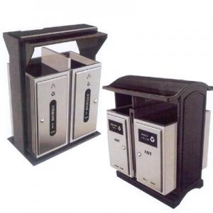 China Stainless Steel green Recycling waste Bins for garden,Outdoor,Schools,Emporium,Supermarket supplier