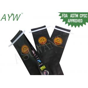 500G Black Ground Coffee Bags , Coffee Packing Bag For Roasted Malaysia Espresso