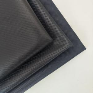 China Bi Stretch PVC Leather For Car Seat Cover Resilient Black Color supplier