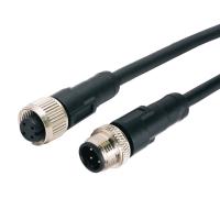 China IP67 IP68 Waterproof Connector Female Male M12 A Code Straight and 90 bend Molding Cable on sale