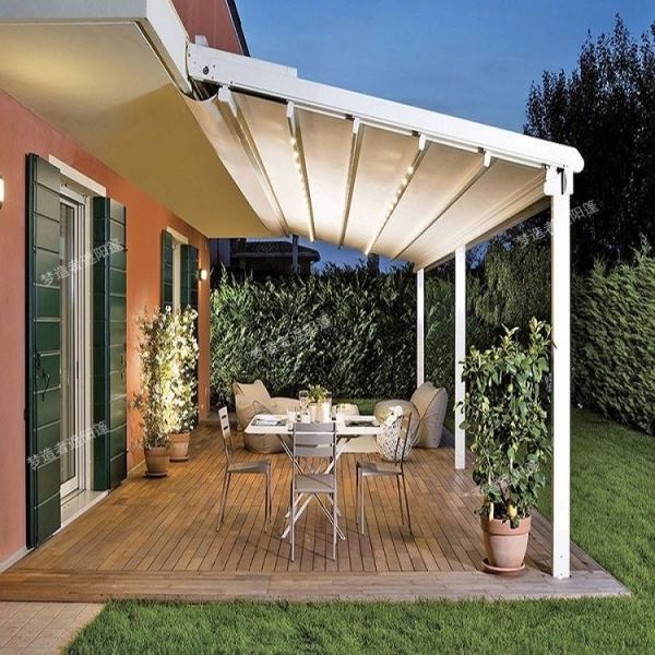 Modern Sleek Aluminum Frame Shade Sail-Durable Material & Professional Design Waterproof Extendable Backyard Cover