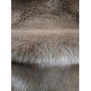 Coffee colored imitation fox fur is thick, solid, and soft