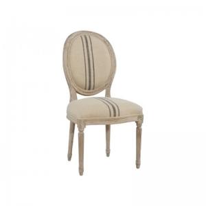 China french style upholstered dining chairs oak chair linen fabric chair accent chair supplier