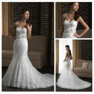 Mermaid Plus size wedding dress bridal gown#329