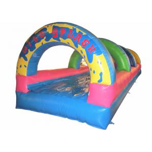 China Inflatable the commercial rainbow water slide inflatable horizontal direction interesting wild splash on sale supplier