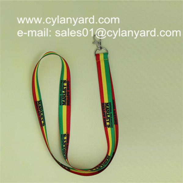 Dye sublimated neck lanyard with metal swivel thumb clip