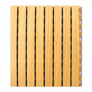 Sound Absorbing Wooden Grooved Acoustic Panel for Cinema , Church Acoustic Panels