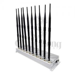 10 Antenna Mobile Phone Jamming Device Cell Phone Signal Interrupter 420*135*50 Mm