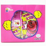 Sweet candy Rose Shaped Lollipops With Fluorescence Stick And Popping Candy