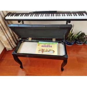 china manufacturer piano bench PU Leather Waterproof Cushion black Inner Solid wooden Flip-Top  for piano sonata