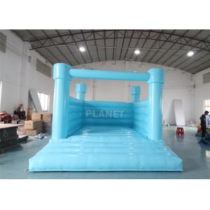 PVC Material Inflatable Bouncy Jumping Castle Blue Slide Commercial Castle Inflatable Kids Bounce House