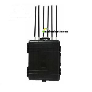 China 6 Chanels 600W High Power Portable Luggage Vehicle Jammer Manpack Mobile Signal Jammer Block GSM 3G 4G Wifi for Police supplier