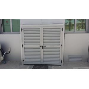 Exterior Aluminium Louver Doors Tempered Glass With Ventilation