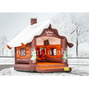 Winter World Theme 0.55mm Commercial Inflatable Jumping Castle