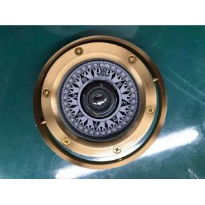 China Fishing Boat Brass Compass Size 4, 5, 6 Bronze Nautical Magnetic Compass With Wooden Box supplier