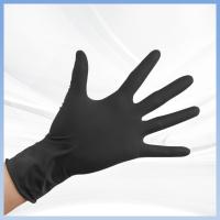 China Black Finger Antislip Natural Latex Hand Gloves Tattoo Embroidery Food Processing Safty Nitrile Gloves on sale