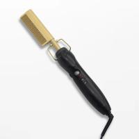 China FCC Approve Golden 2 In 1 65W Hot Comb Hair Straightener Professional on sale