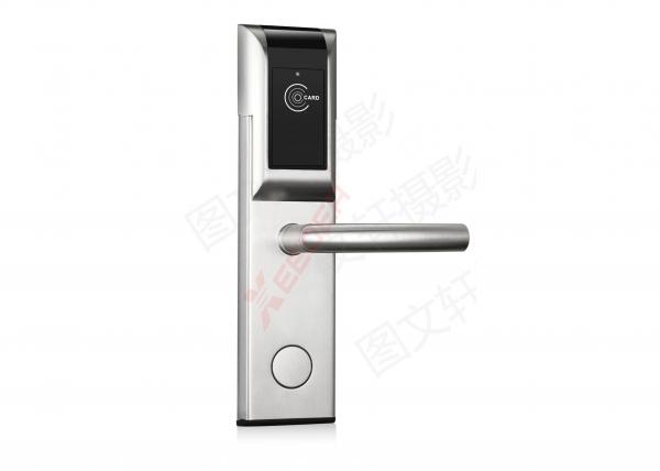 RFID Card Silver Hotel Door Locks With 4pcs LR6 (AA) Battery Operated