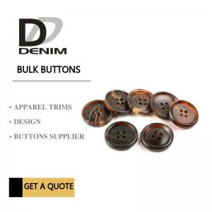 China Shiny Matt Black Brown Bulk ing Buttons Sourcing 4 Holes With Pattern Design supplier