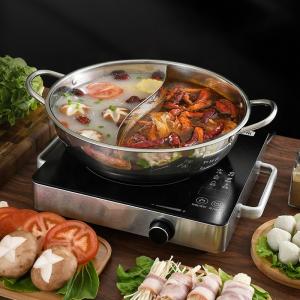 Wholesale Hot Selling Silver Flat Bottom Kitchen Stainless Steel Pot Cookware Cooking Hot Pot