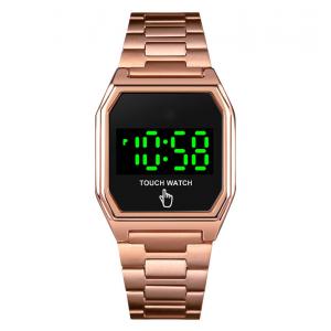 led watch touch screen 1679 boy fashion hand stainless steel touch led watch digital outdoor sport watch
