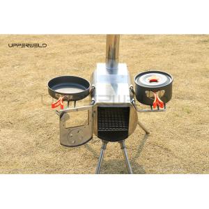 China Portable Firewood Stove Grill Stainless Steel Outdoor Stove for Camping Cooking supplier