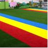 Fun Colorful Artificial Grass / Fake Turf Grass Beautiful Rainbow Color Kids