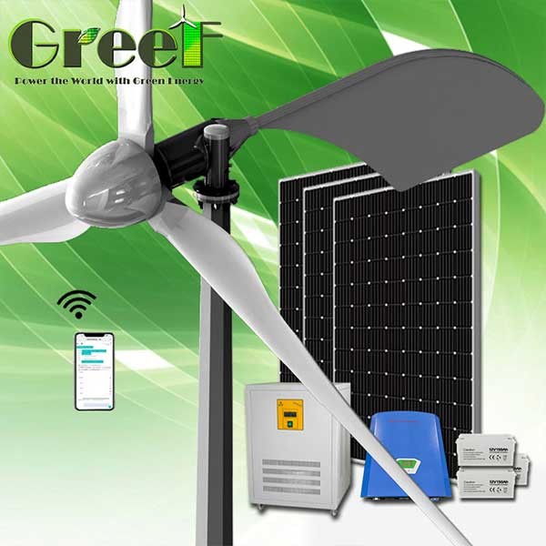 Fase eléctrica 3 del equipo híbrido solar 1KW del sistema de la turbina de viento de la rejilla