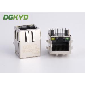 Right Angle CAT6 RJ45 Modular Connector With Transformer For Monitor