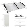 China 80x240cm Polycarbonate Canopy Window Awning Canopy Window Sun Shade Patio Cover Shelter  With Black Support wholesale