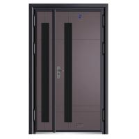 China Villa Front Exterior Door Steel Flush Entrance Door customized size dubai style on sale