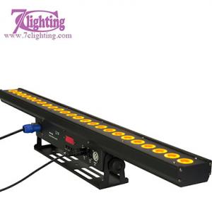 Flicker-Free LED Spotlight 16bit Dimming 24x15W LED Bar RGBWA Colors Wash Floor Standing TV Studio LED Flood Light