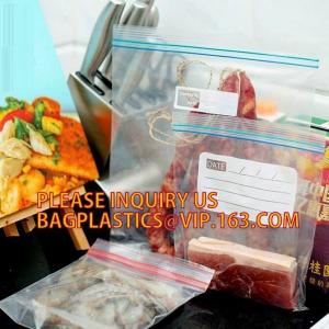 household LDPE Transparent reclosable bag in color box, PE food zipper lunch bags with color box, FDA Household use food