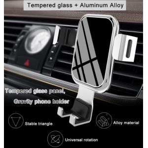 China Convenient Gravity Mobile Phone Holder 4 - 6.5 Inch Tempered Glass Panel wholesale