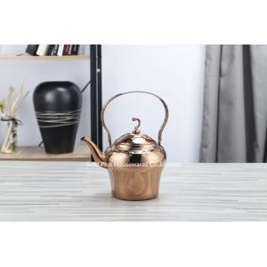 China 1L.1.5L,2L Special design household water kettle long handle coffee pot rose gold color metal steel unbreakable teapot wholesale