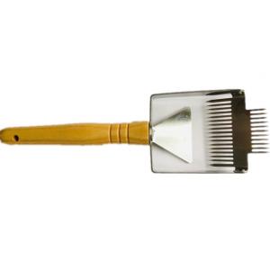 Mini Honey Uncapping Tools Bee Brush Stainless Steel Double Head Handle for beekeeping