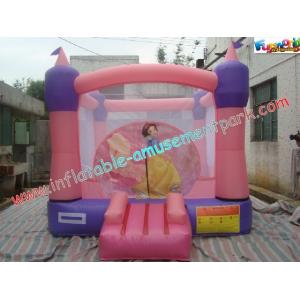 China Pink Inflatable Bounce Houses , CE / EN14960 Jumping Castle Rentals supplier