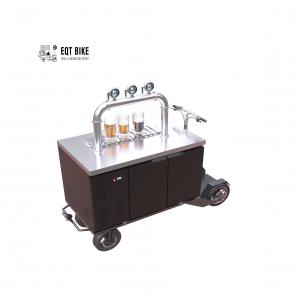 China Mobile Street Electric Cooler Beer Vending Cart Metal Frame supplier