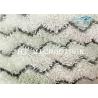 White Color W Shaped Jacquard Microfiber Fabric Twist Pile Fabric Flat Refill