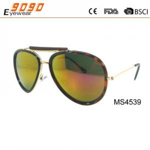 Latest classic fashion metal sunglasses with mirror lens , UV 400 protection lens
