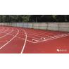 Dark Red Color Sandwiched Athletics Running Track With 19mm Thickness IAAF