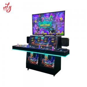 55 Inch 4 Players Stand Up Fish Tables Cabinet With 55 Inch HD LG Monitor 4 Seats Fish Game Machines