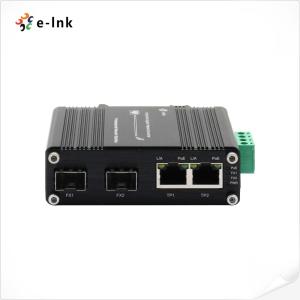 Industrial Gigabit PoE Switch 2-Port 10/100/1000T 802.3at To 2-Port 100/1000Base-X SFP