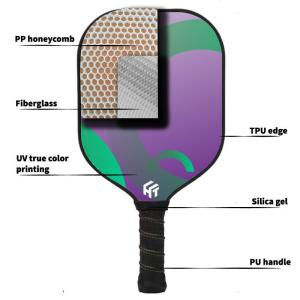 China Paddle de pickleball de fibra de vidrio de carbono y grafito perfecto para todos los niveles de juego wholesale