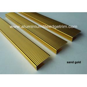 C Type Extruded Aluminum Nosing , Metal Nosing For Concrete Stairs / Wood Stairs