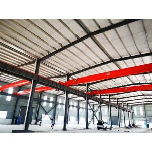 Wide Span Workshop Prefab Steel Structure Q235B Q355B Crane Ventilation